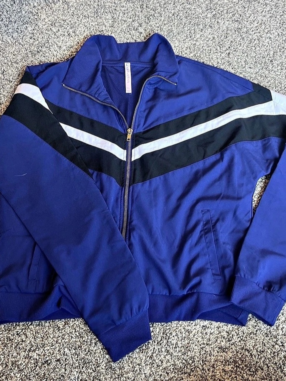 Fabletics Chevron Colorblock Full-Zip Track Jacket purple XL